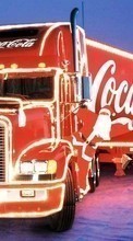Ladda ner Auto, Brands, Trucks, Coca-cola, Holidays, Christmas, Xmas, Transport bilden till mobilen.