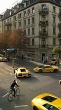 Ladda ner Transport, Landscape, Cities, Auto, Streets, Lamborghini bilden 240x320 till mobilen.