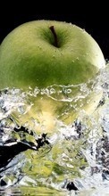 Ladda ner Apples, Food, Background, Fruits, Water bilden till mobilen.