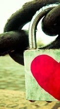Ladda ner Chains, Background, Love, Hearts bilden till mobilen.