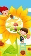 Flowers, Children, Sunflowers, Pictures till LG Optimus Pro C660