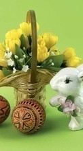 Ladda ner Holidays, Plants, Flowers, Eggs, Easter, Objects bilden 240x320 till mobilen.