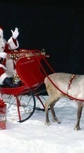 Ladda ner Holidays, New Year, Jack Frost, Santa Claus, Christmas, Xmas bilden till mobilen.