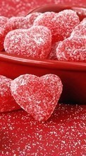 Ladda ner Holidays, Food, Hearts, Love, Valentine&#039;s day bilden 320x480 till mobilen.