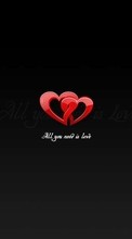 Ladda ner Holidays, Backgrounds, Hearts, Love, Valentine&#039;s day bilden 320x480 till mobilen.