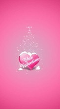 Ladda ner Backgrounds, Hearts, Snow, Love, Valentine&#039;s day bilden 540x960 till mobilen.