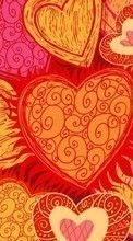 Ladda ner Humans, Hearts, Love, Valentine&#039;s day, Drawings bilden till mobilen.