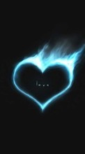 Ladda ner Fire, Hearts, Love, Valentine&#039;s day, Drawings bilden 800x480 till mobilen.