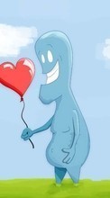 Ladda ner Hearts, Love, Valentine&#039;s day, Drawings bilden 320x480 till mobilen.