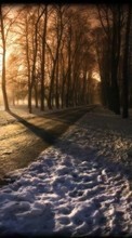 Ladda ner Landscape, Winter, Trees, Roads, Snow bilden 540x960 till mobilen.