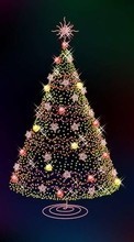 Ladda ner Holidays, Trees, New Year, Fir-trees, Christmas, Xmas, Drawings bilden 240x400 till mobilen.