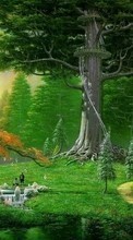 Ladda ner Landscape, Trees, Fantasy bilden 320x480 till mobilen.