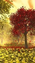 Ladda ner Landscape, Trees, Autumn, Leaves bilden 320x240 till mobilen.