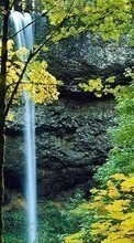 Ladda ner Landscape, Trees, Autumn, Waterfalls bilden till mobilen.