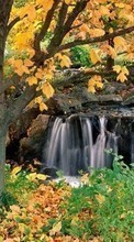 Ladda ner Trees,Autumn,Landscape,Waterfalls bilden till mobilen.