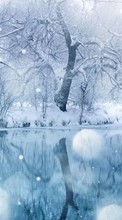 Trees, Landscape, Rivers, Snow till Sony Xperia Neo L MT25i