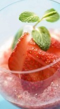 Ladda ner Food, Strawberry, Dessert bilden 1280x800 till mobilen.