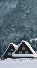 Ladda ner Landscape, Winter, Houses bilden 720x1280 till mobilen.