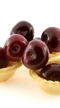 Ladda ner Sweet cherry, Food, Berries bilden 320x480 till mobilen.