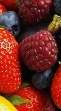 Ladda ner Food, Fruits, Strawberry, Raspberry, Blackberry bilden till mobilen.