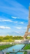 Ladda ner Eiffel Tower, Cities, Sky, Clouds, Landscape bilden till mobilen.
