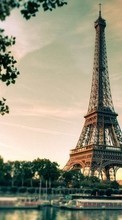 Ladda ner Eiffel Tower, Cities, Paris, Landscape bilden till mobilen.