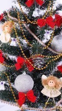 Ladda ner Fir-trees, Background, New Year, Holidays, Christmas, Xmas bilden 1024x768 till mobilen.