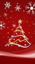 Ladda ner Holidays, New Year, Fir-trees, Christmas, Xmas, Drawings bilden 800x480 till mobilen.