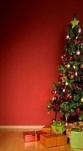 Fir-trees, New Year, Holidays, Christmas, Xmas till HTC Sensation XE