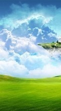 Fantasy, Sky, Clouds, Landscape, Fields till Sony Ericsson K800