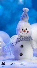 Ladda ner Background,Snowman,New Year,Holidays bilden till mobilen.