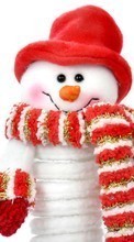 Ladda ner Background, Snowman, New Year, Holidays, Winter bilden till mobilen.