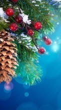 Ladda ner Background,New Year,Holidays,Cones bilden till mobilen.