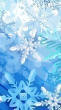 Ladda ner Winter, Backgrounds, Snowflakes bilden till mobilen.
