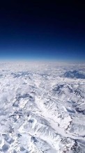 Mountains, Sky, Clouds, Landscape, Snow till HTC Desire 700