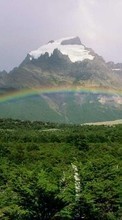 Ladda ner Mountains,Landscape,Rainbow bilden till mobilen.