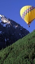 Ladda ner Mountains, Landscape, Balloons bilden till mobilen.