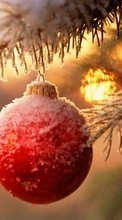 Ladda ner Holidays, New Year, Toys, Objects, Snow, Christmas, Xmas bilden till mobilen.