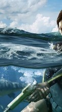 Ladda ner Games, Water, Lara Croft: Tomb Raider bilden 240x320 till mobilen.