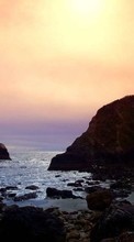 Stones, Sea, Landscape, Sunset till HTC Desire 820