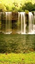 Ladda ner Landscape, Rivers, Waterfalls, Summer bilden 1280x800 till mobilen.