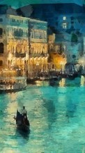 Ladda ner Boats, Landscape, Pictures, Venice, Water bilden till mobilen.