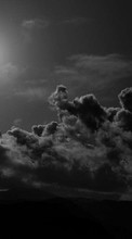 Ladda ner Landscape, Night, Clouds, Moon bilden 540x960 till mobilen.