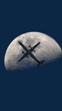 Moon, Landscape, Airplanes, Transport