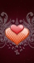 Ladda ner Hearts, Objects, Love, Valentine&#039;s day, Drawings bilden 240x400 till mobilen.
