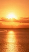 Ladda ner Landscape, Water, Sunset, Sky, Sea, Sun bilden till mobilen.