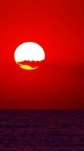 Ladda ner Landscape, Sunset, Sky, Sea, Sun bilden 320x240 till mobilen.