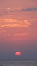 Ladda ner Landscape, Sunset, Sky, Sea, Sun bilden 360x640 till mobilen.