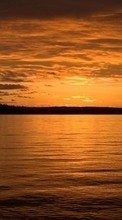 Ladda ner Landscape, Water, Sunset, Sky, Sea bilden 320x240 till mobilen.