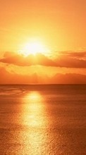 Ladda ner Sea, Clouds, Landscape, Sun, Sunset bilden till mobilen.